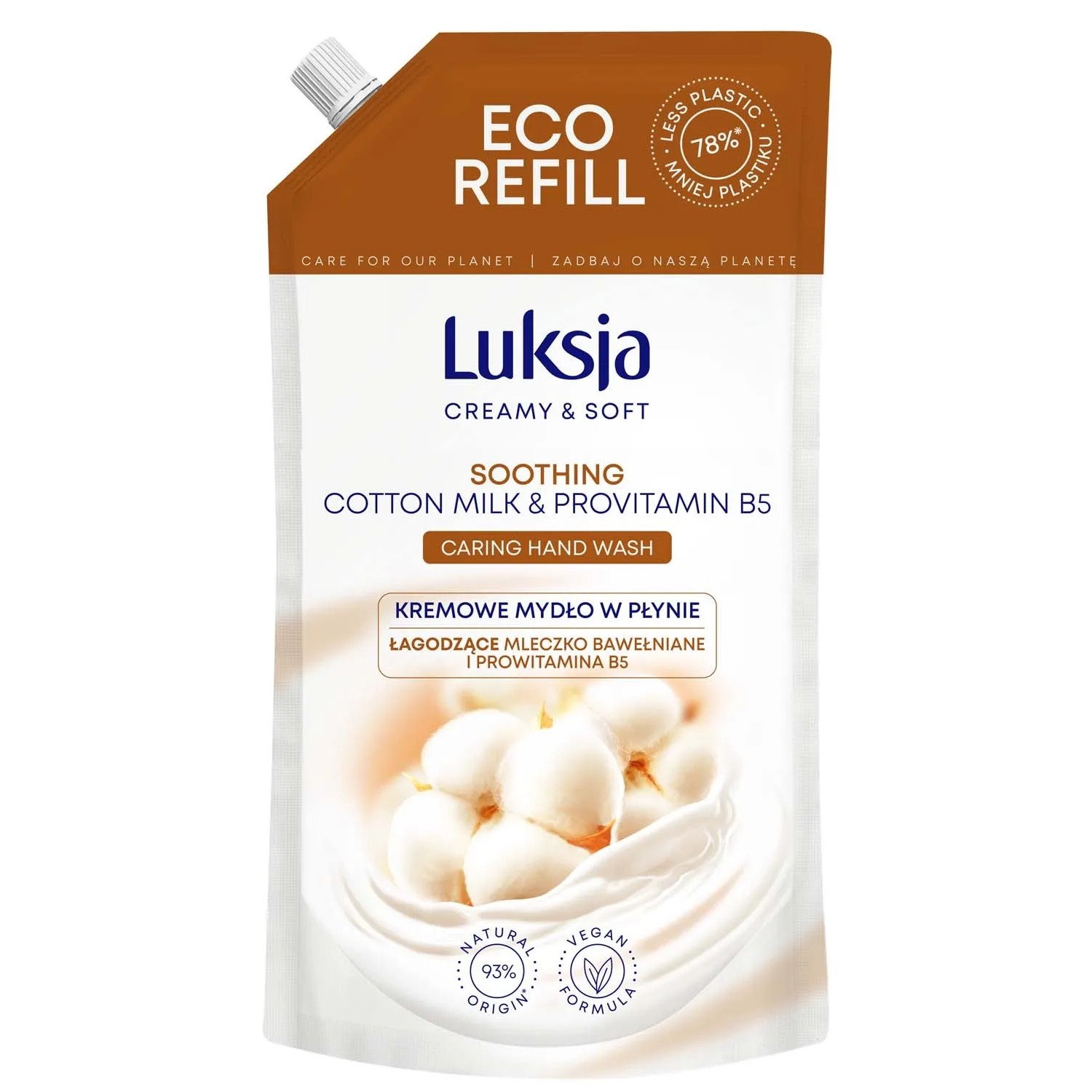 Mydło w płynie Luksja Cotton refill 900 ml
