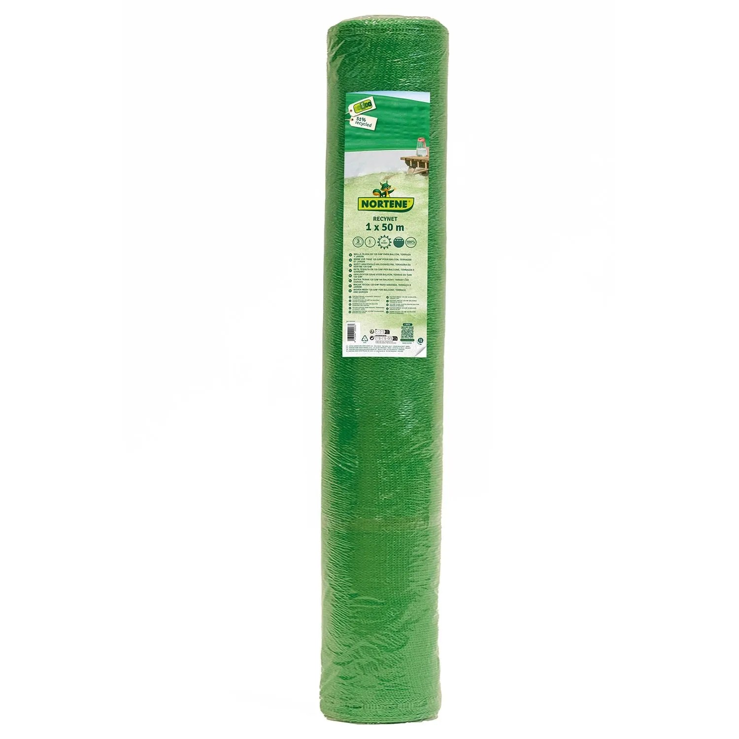 Mata cieniująca RECYNET PLUS zielona 120g/m2 - 1x50 m