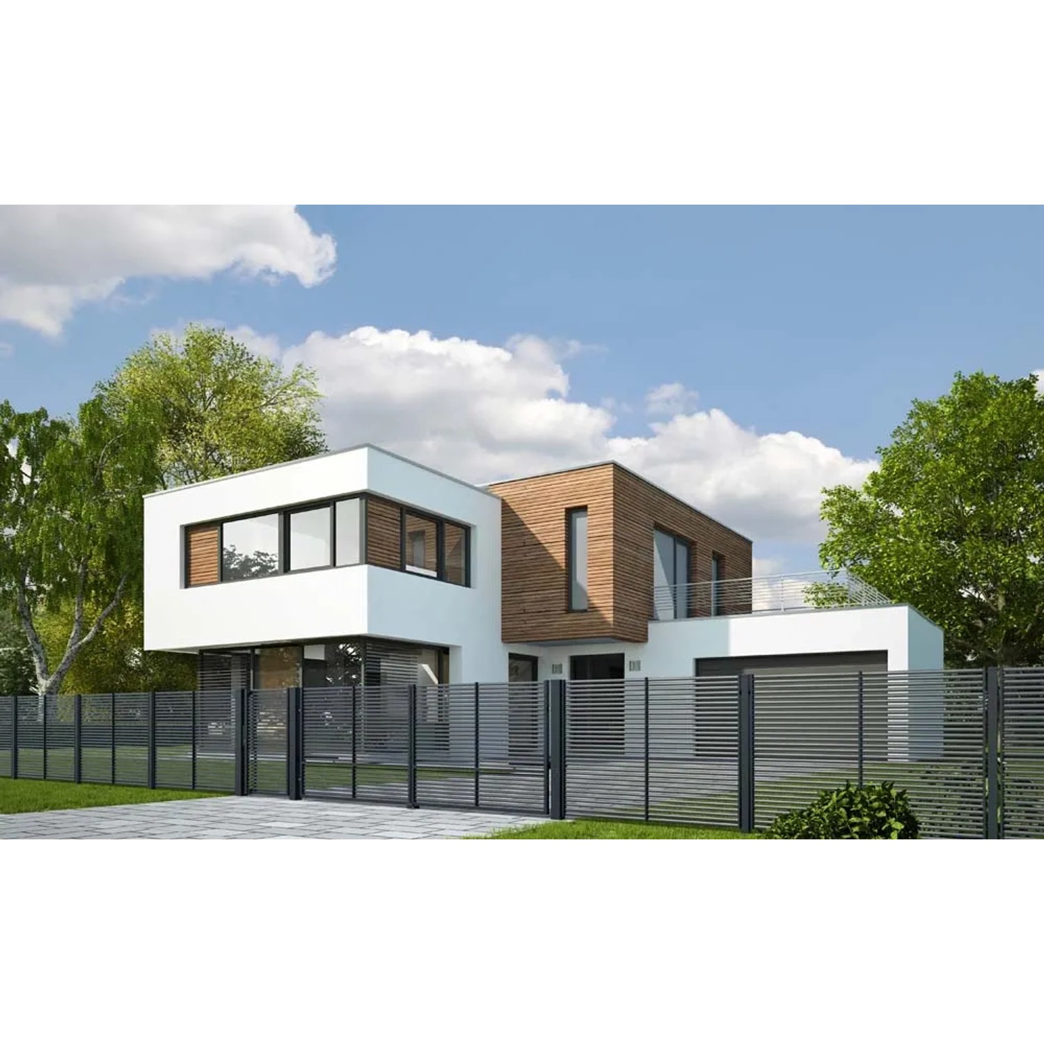 Brama Nevada antracyt mat bez/prz. L - 400 x 152 cm