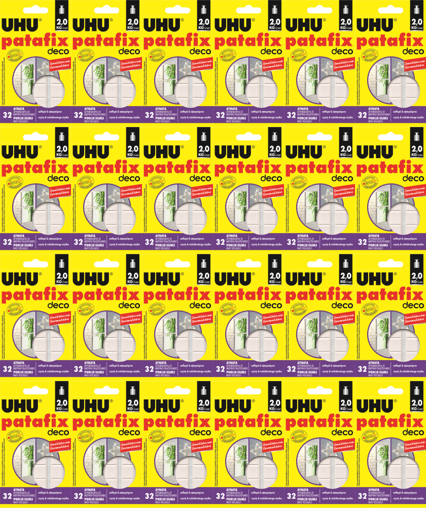 24x Masa mocująca UHU Patafix Deco, 32 porcje, beżowy