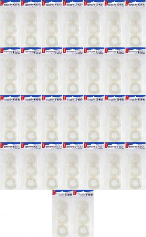 100x Taśma klejąca MemoBe 18mmx30m, 3 sztuk, przezroczysty