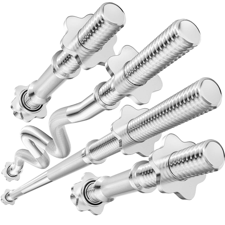 Ensemble de barres de musculation: barre droite, barre super curl EZ et barres d'haltères courtes