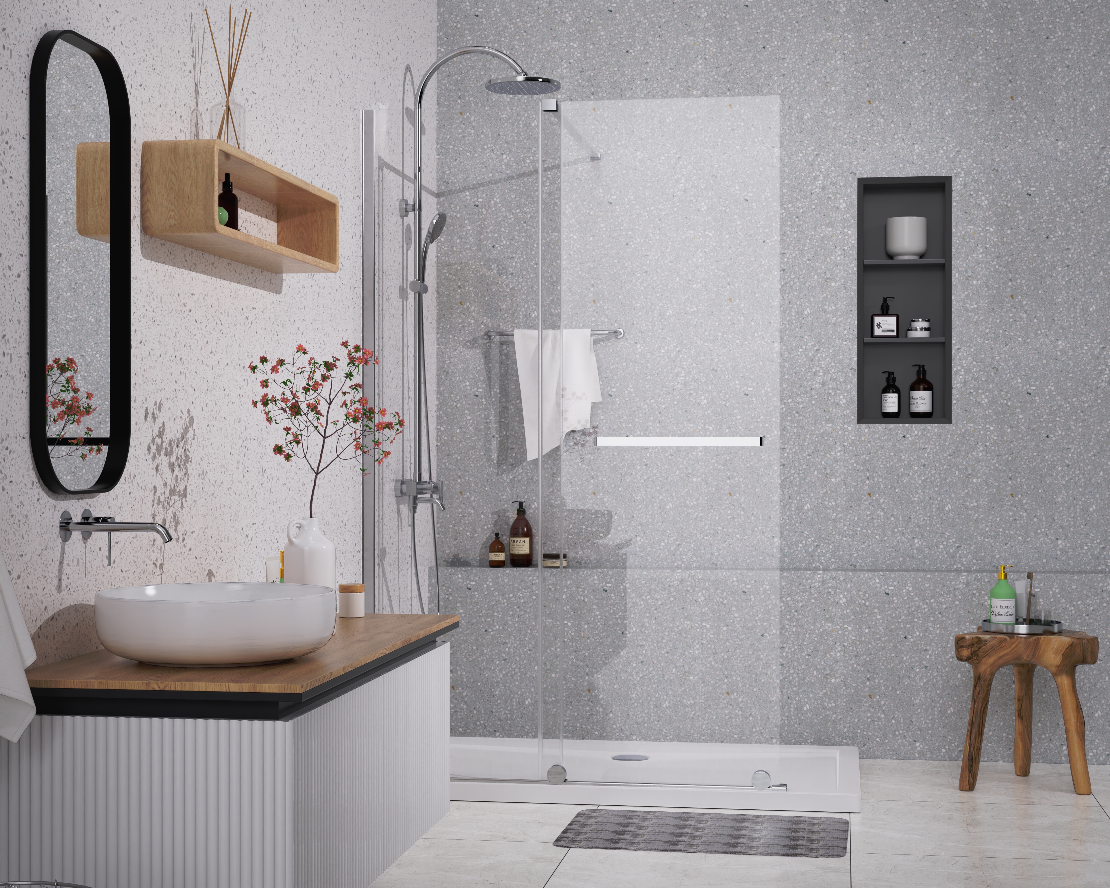 Sea-Horse Creative ścianka prysznicowa walk-in 140 cm chrom połysk/szkło przezroczyste BK258T14