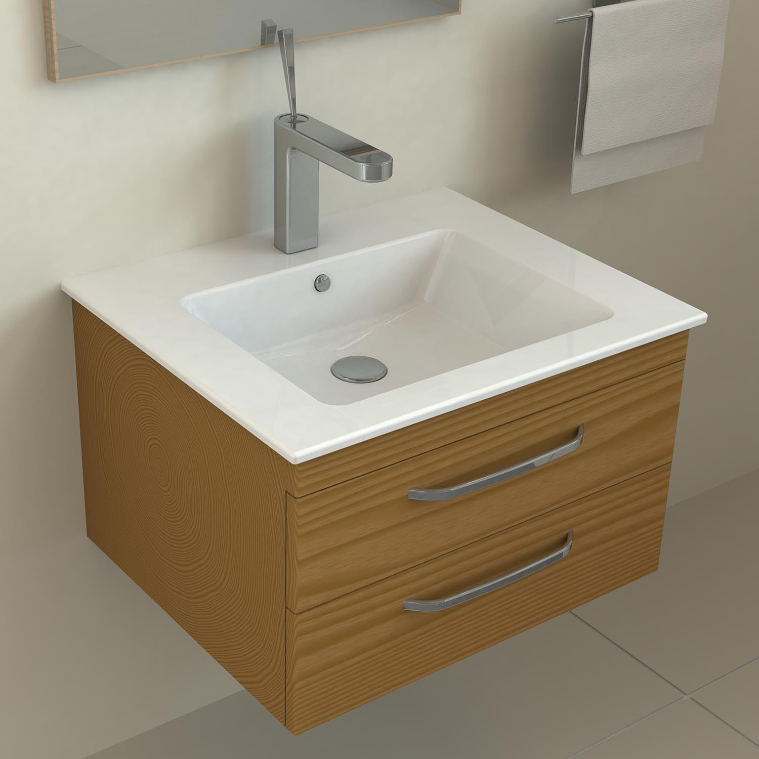 CeraStyle Ibiza umywalka 61x51 cm meblowa prostokątna biała 050100-u
