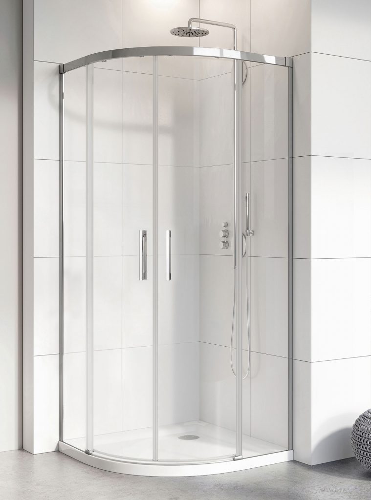 Radaway Idea PDD komplet ścianek 80Lx100P cm chrom połysk/szkło przezroczyste 387152-01-01