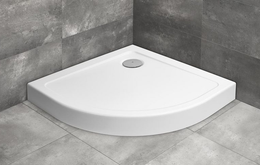Radaway Doros A Compact brodzik 90x90 półokrągły biały SDRA9090-05 - Wysyłka w 24h