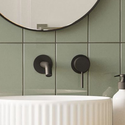 Invena Kalitea bateria umywalkowa podtynkowa czarna BP-72-U04
