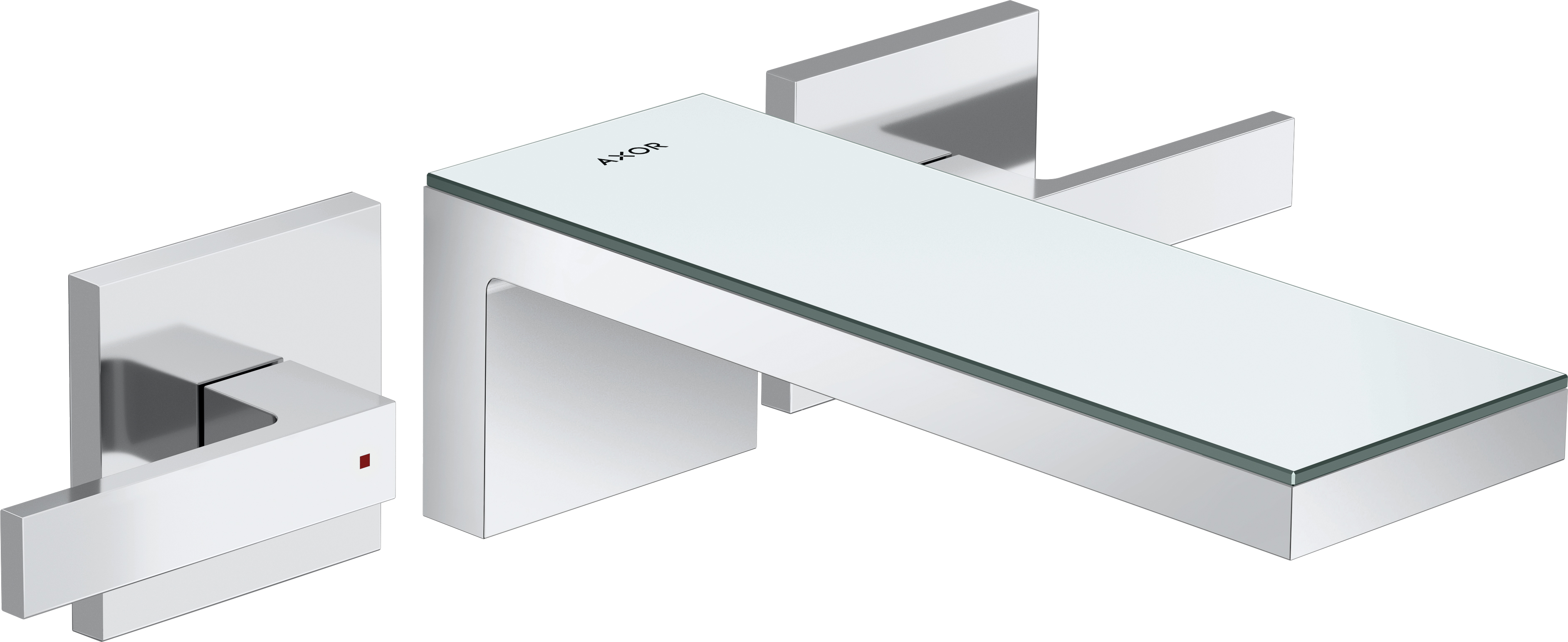 Axor MyEdition bateria umywalkowa podtynkowa 3-otworowa chrom/szkło 47080000