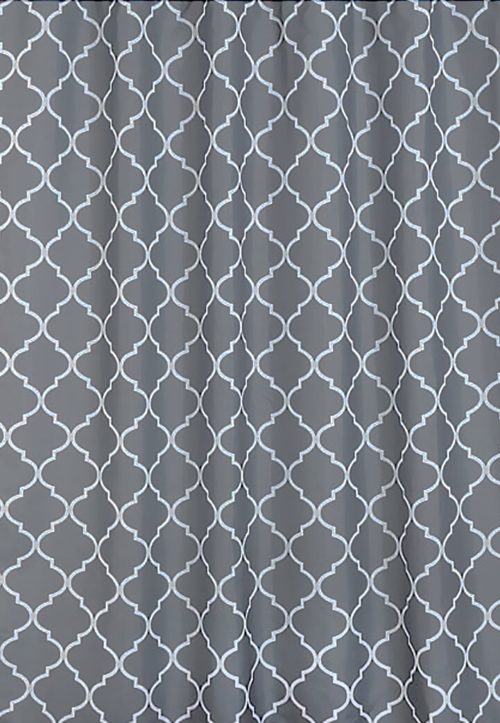 BISK Orient zasłona prysznicowa 180x200 cm szara 06854