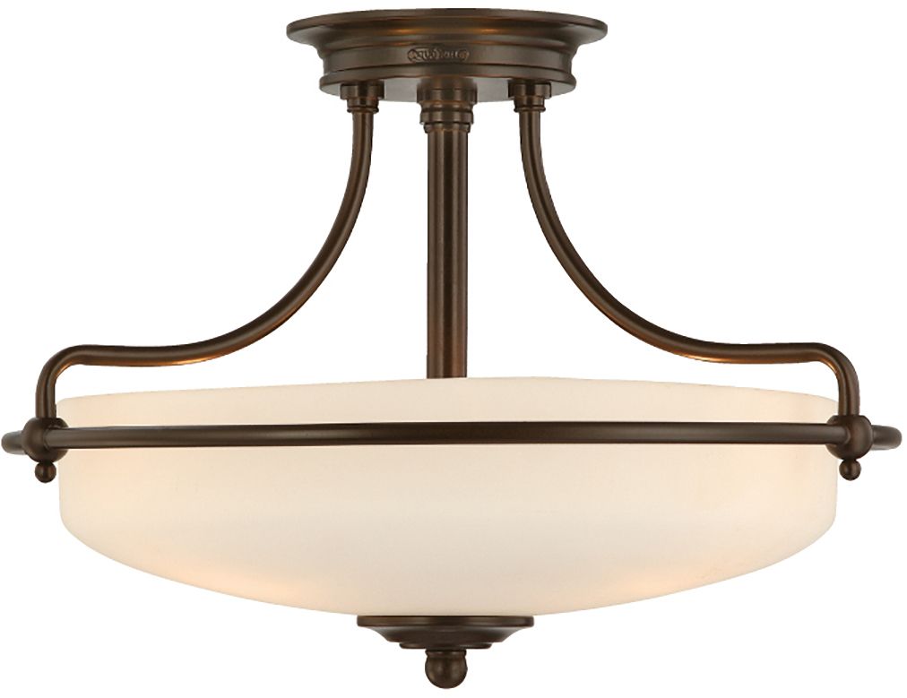 Elstead Lighting Griffin lampa podsufitowa 3x60 W brąz palladiański QZ-GRIFFIN-SFS-PN