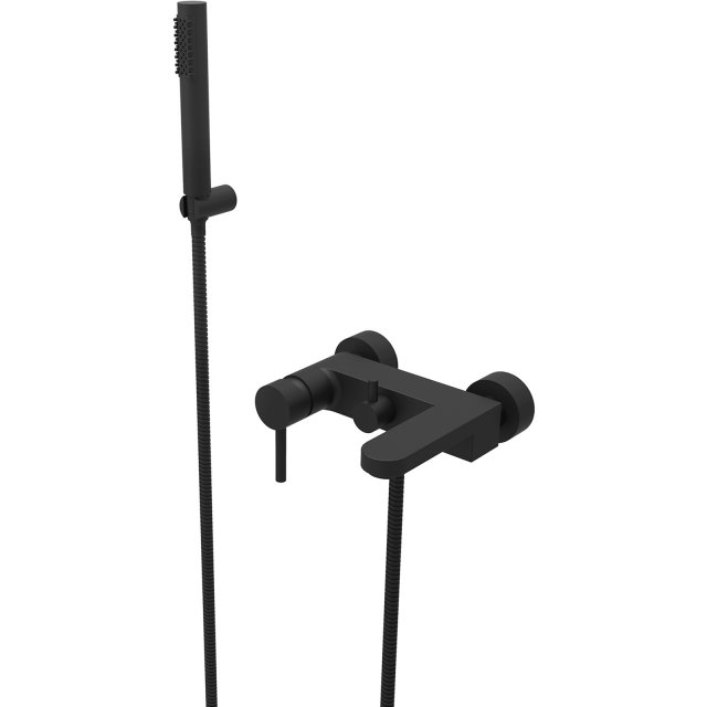 BESCO Bateria wannowa ścienna DECCO czarny mat BW-DS-CZ