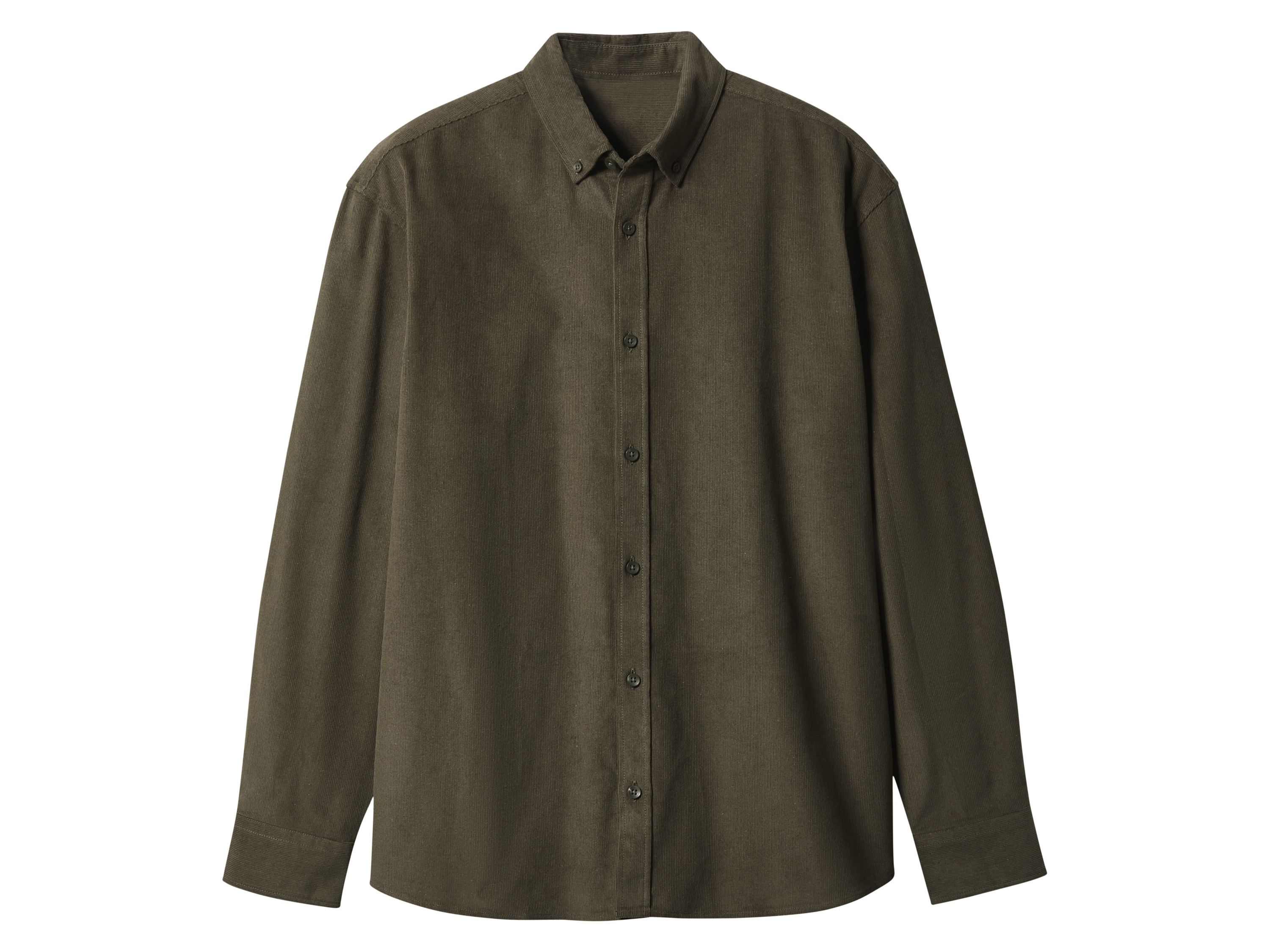 esmara Men Koszula sztruksowa męska z bawełny Zielony, XL 43/44