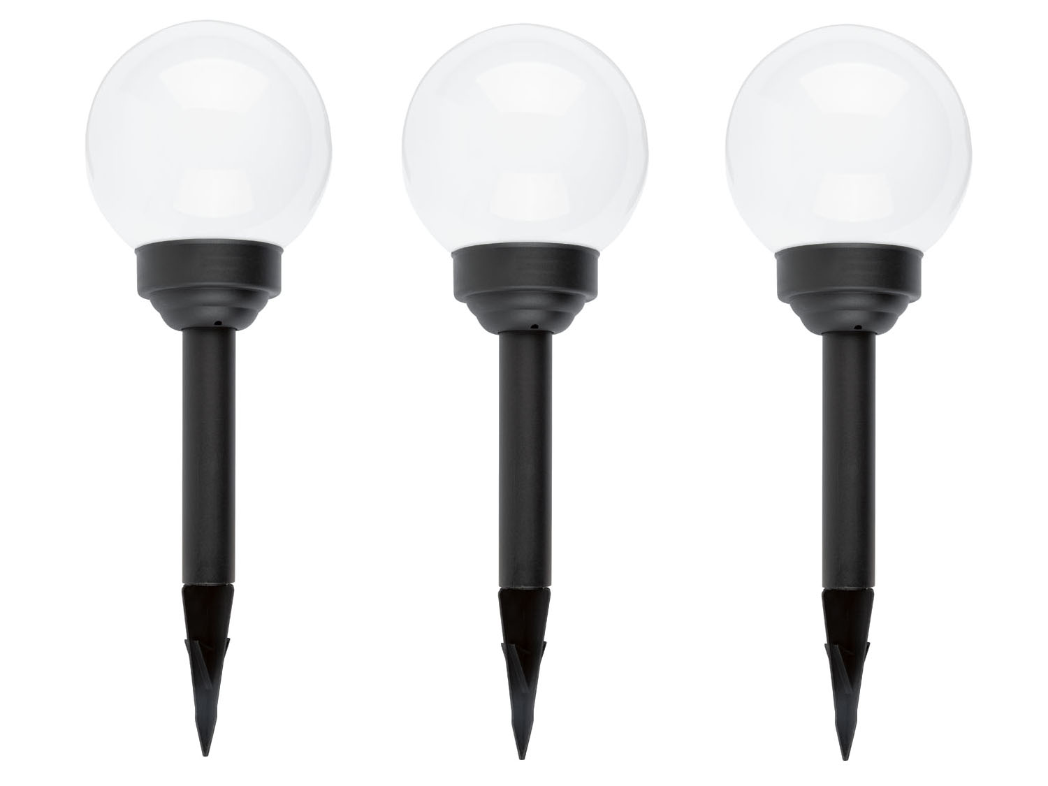 Livarno Home Zestaw 3 lampek solarnych LED w kształcie kuli Ø 15cm