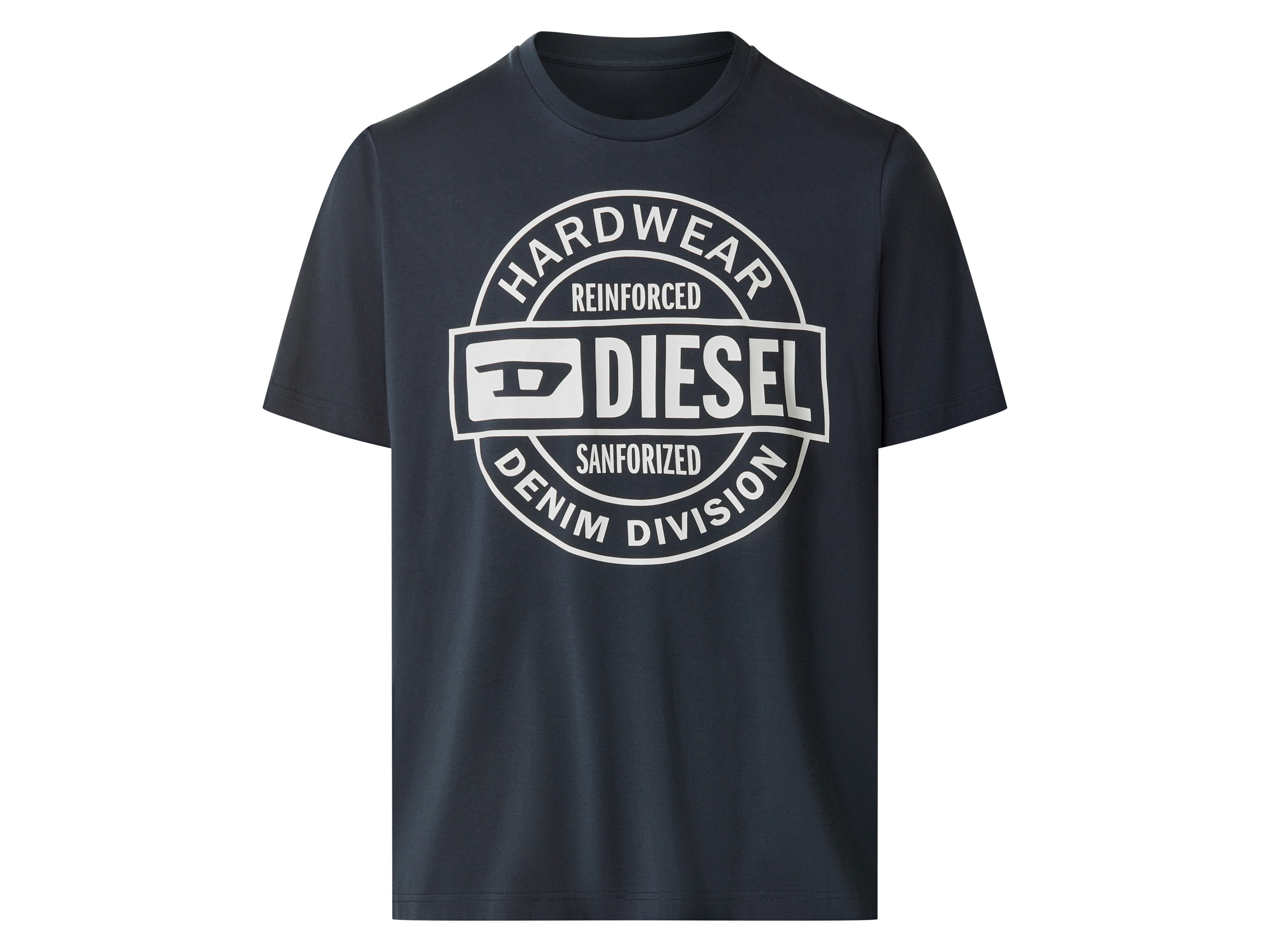 Diesel T-shirt męski z bawełny Granatowy, XL