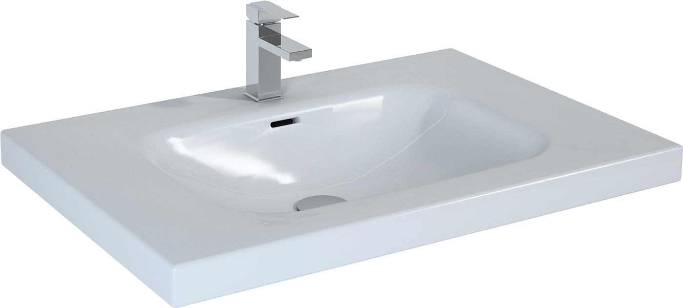 Darmowa Dostawa - Umywalka 75x51 cm prostokątna meblowa biała Elita Iwa RE040700108060