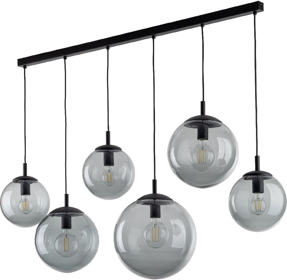 Darmowa Dostawa - Lampa wisząca 6x15 W grafitowa TK Lighting Esme 5383
