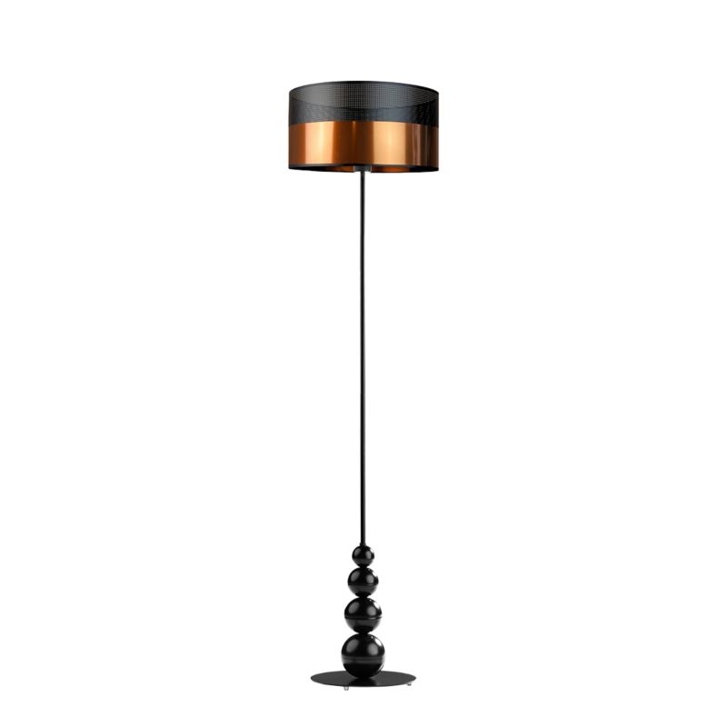 Lampa stojąca Volta Light Factory podłogowa z abażurem miedziany walec TENEZI 1 szt.