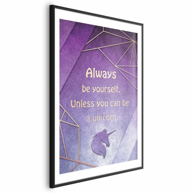 Plakat Artgeist Bądź sobą 21x30 cm z ramą czarną 1 szt