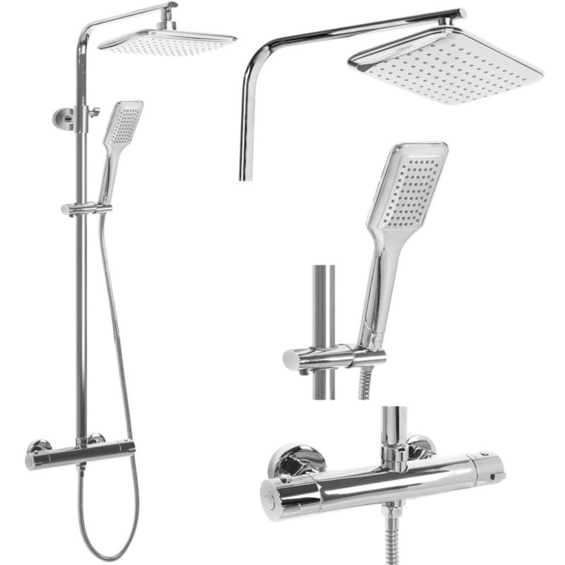 Zestaw Natryskowy Z Termostatem Rea Tom Chrom 7X27,5X120Cm 1 Szt
