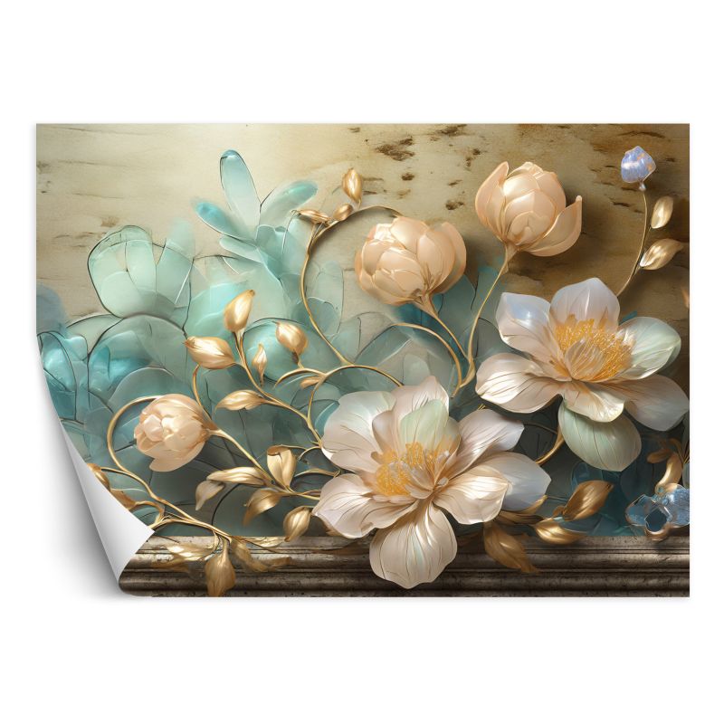 Fototapeta Feeby Szklane abstrakcyjne kwiaty 200x140 1 szt