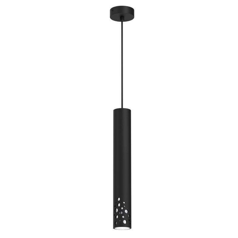 Lampa wisząca Luminex Altro Buble 1753 czarny mat-chromowana tuba 1xGU10 x 8W 1 szt.