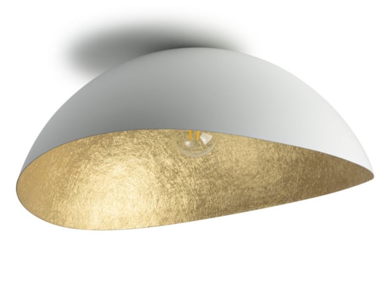 Lampa sufitowa wisząca Sigma Lighting Solaris 3431 biało-złota dekoracyjna 1xE27 x 1 szt.