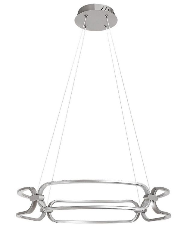 Żyrandol Rabalux Fringilla 0100 chrom satynowany-biały ring wbudowany LED 67W 1 szt.