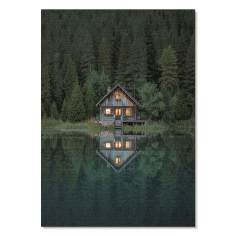Plakat na Płótnie Tulup 29,7x42 cm (A3) Dom nad jeziorem Do salonu, sypialni, przedpokoju 1 szt.
