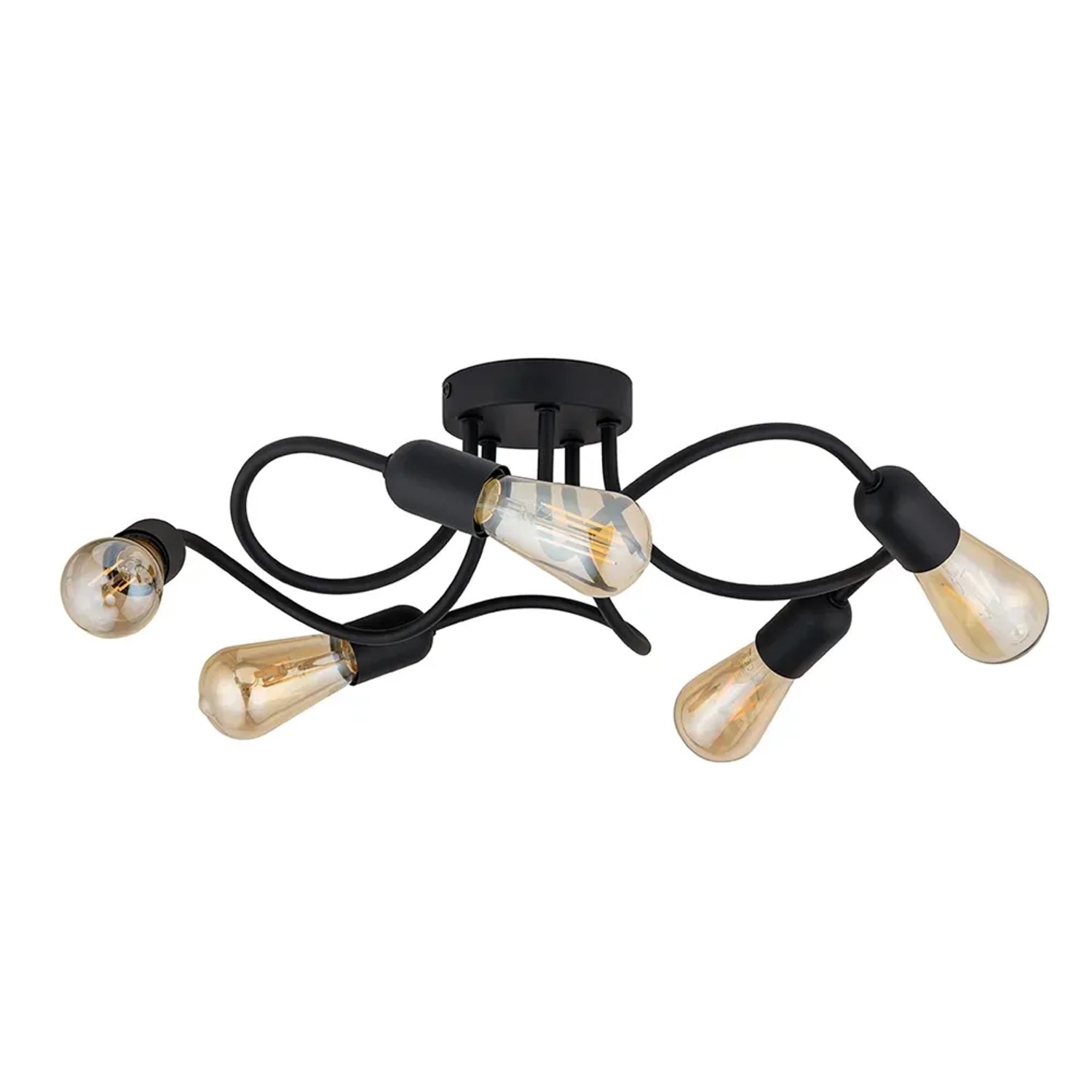 Lampa sufitowa WAVE 5xE27 60W czarna