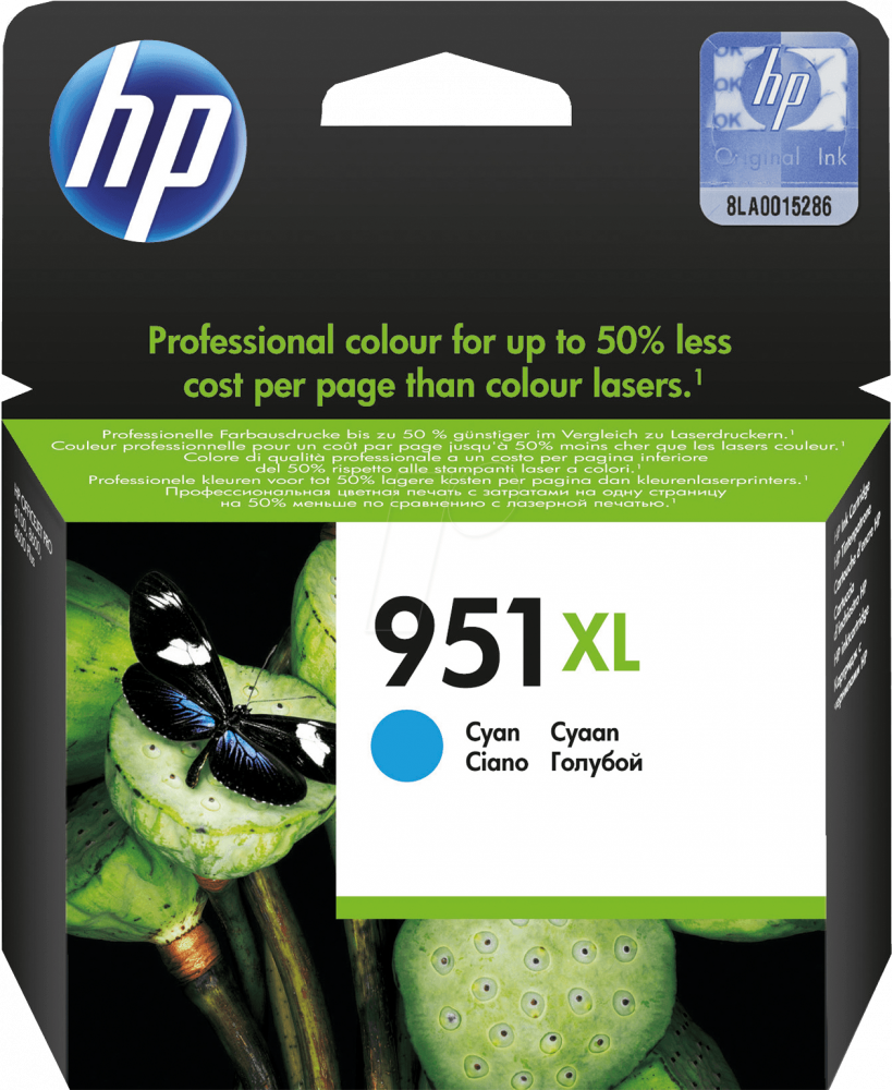 Tusz HP 951XL (CN046AE), 1500 stron, cyan (błękitny)