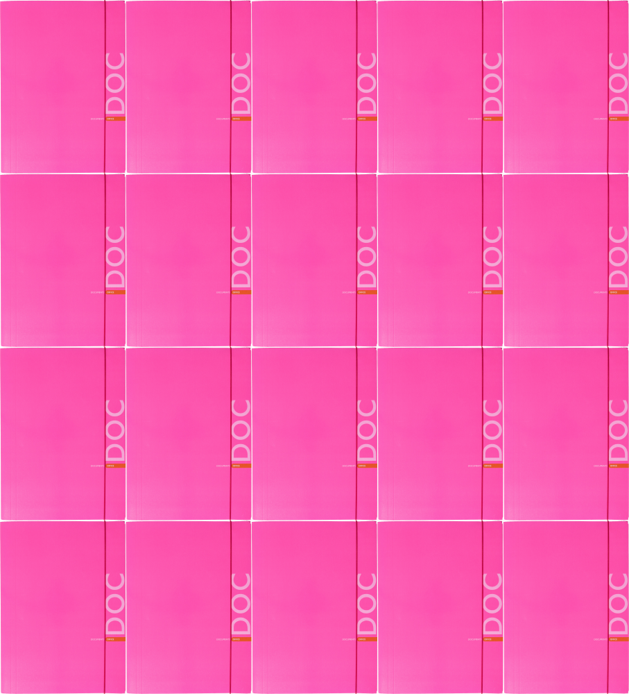 20x Teczka kartonowa z gumką Barbara Fluo, A4, 350g, różowy