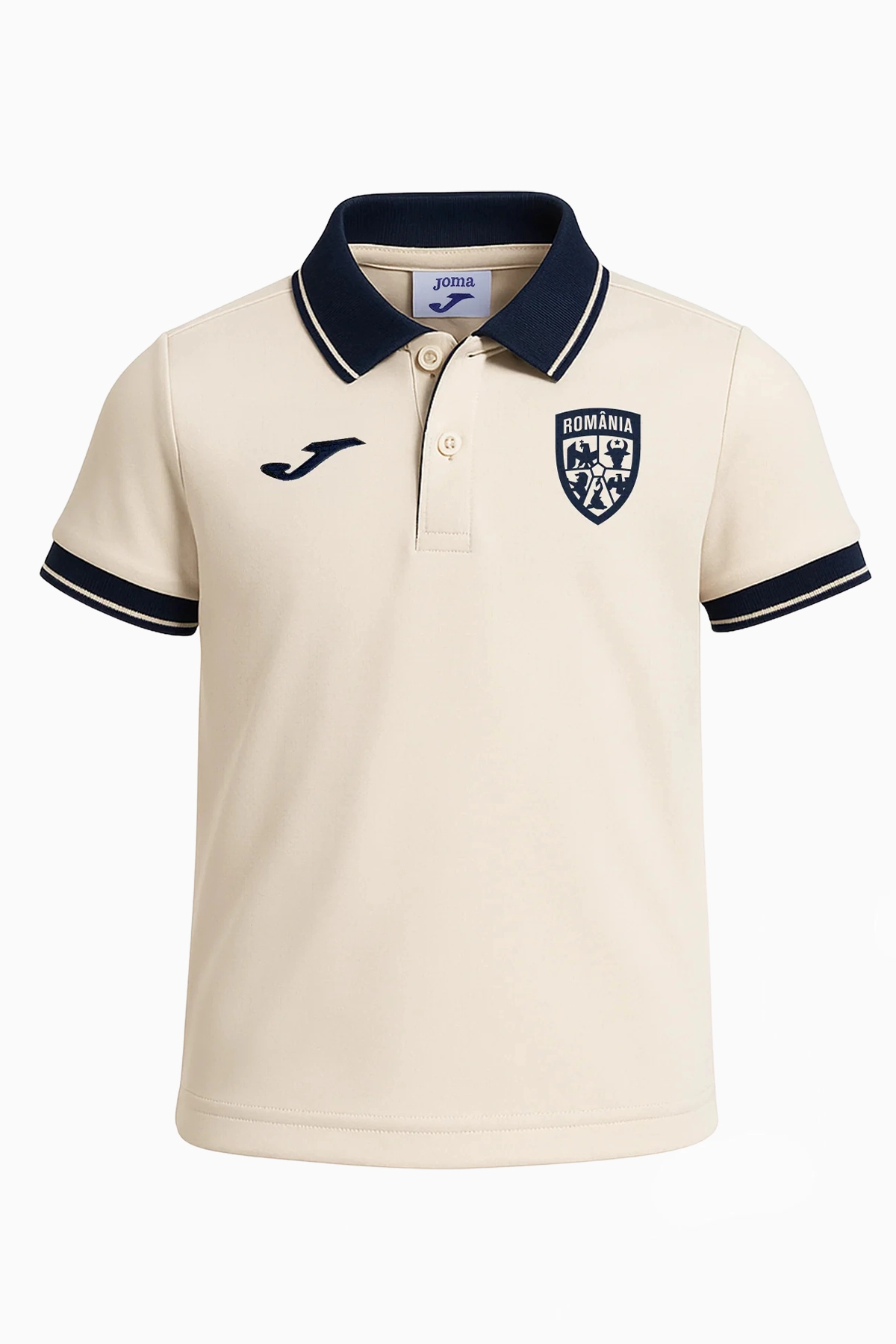 Koszulka Reprezentacji Rumunii Joma 2026 Presentation Polo Junior - Beżowy