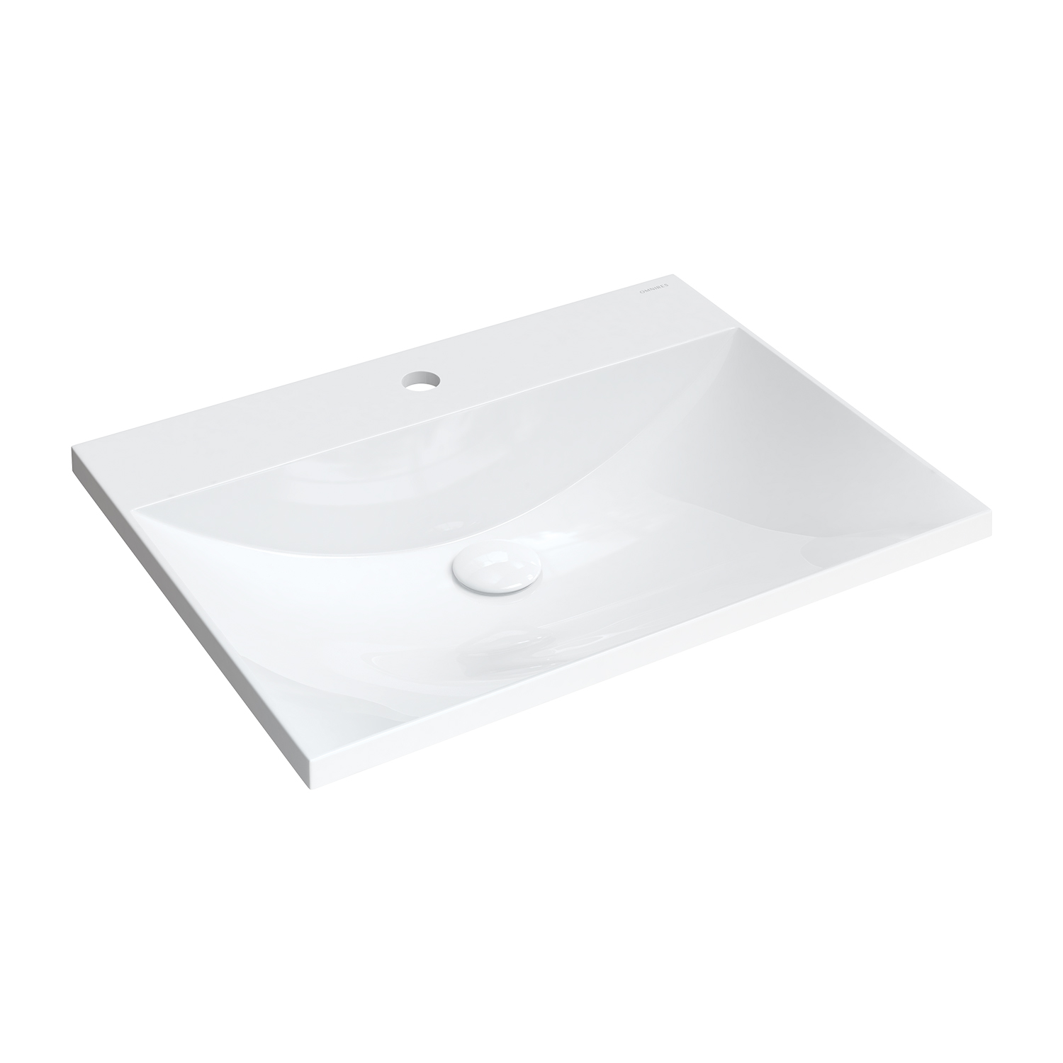Omnires Naxos M+ umywalka 60x46 cm prostokątna meblowa biała NAXOSF600BP - Wysyłka w 24h