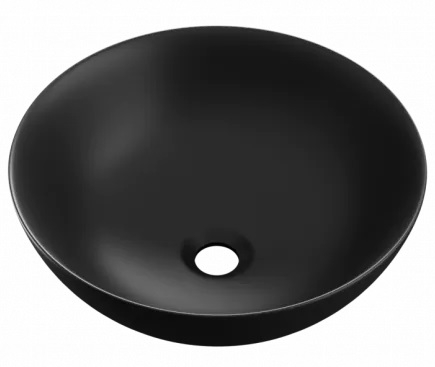 Actima Luqa umywalka 40x40 cm okrągła nablatowa czarny mat CEAC.6401.400.BLM