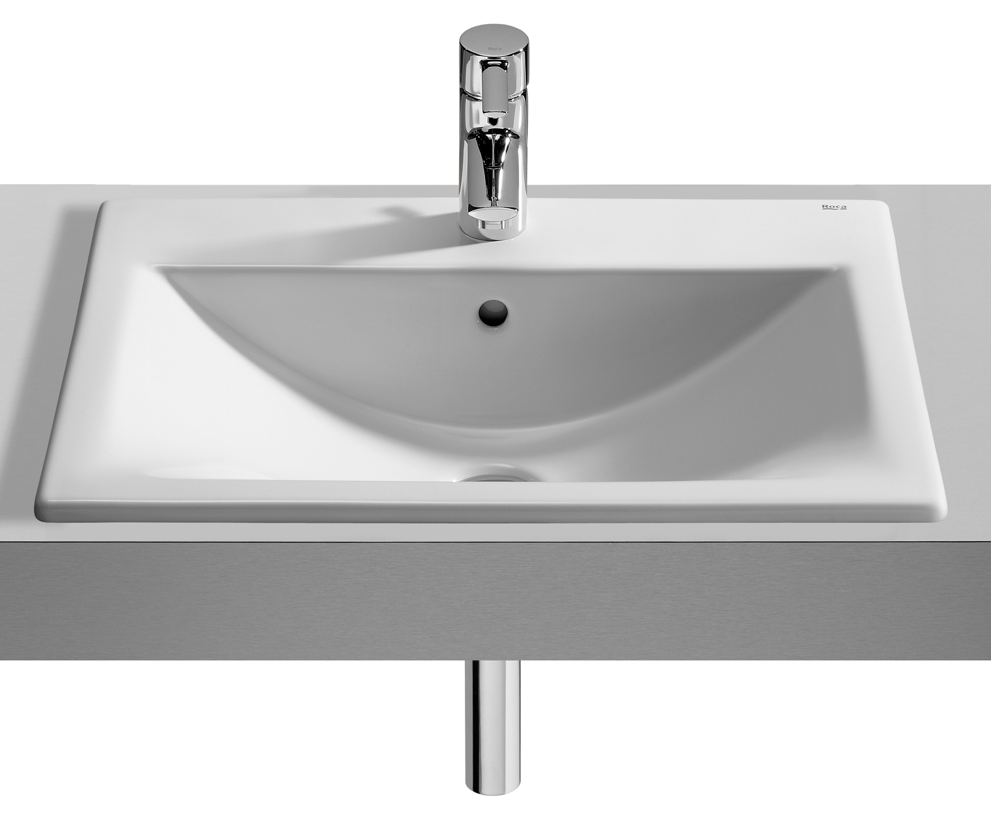 Roca Diverta umywalka 55x42,5 cm prostokątna wpuszczana biała A327116000 - Wysyłka w 24h