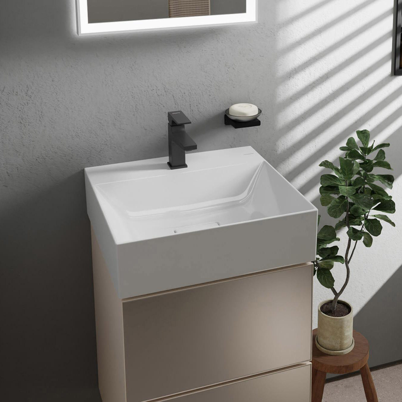 Hansgrohe Xevolos E umywalka 50x48 cm ścienna prostokątna SmartClean biały 61088450 - Wysyłka w 24h