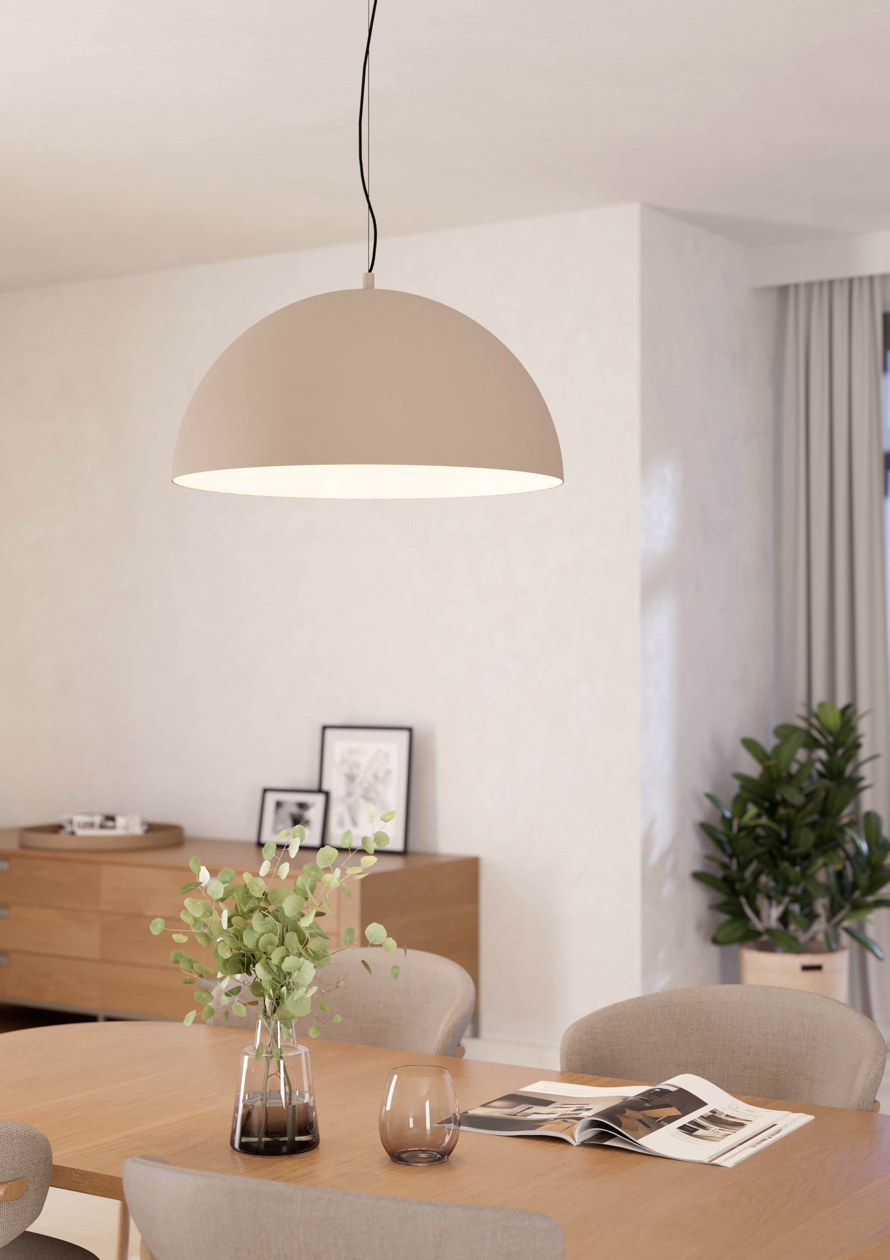 Eglo Gaetano lampa wisząca 1x40 W beżowa 900696
