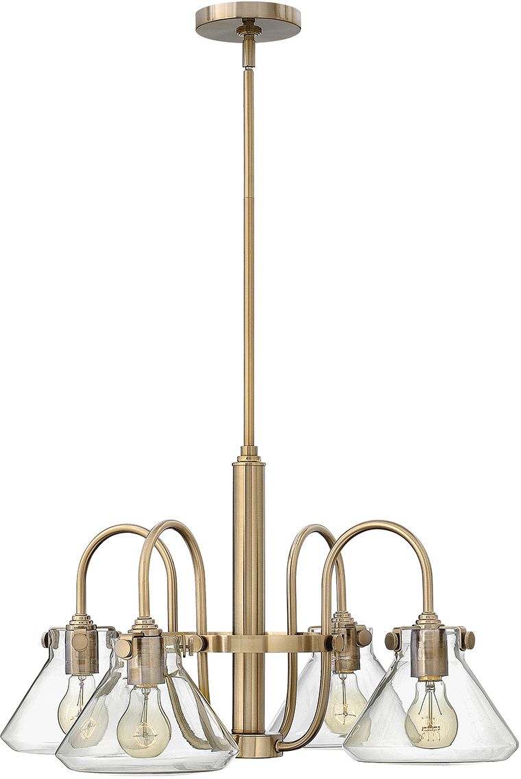 Elstead Lighting Congress lampa wisząca 4x60 W szczotkowany karmel HK-CONGRESS4-A-BC