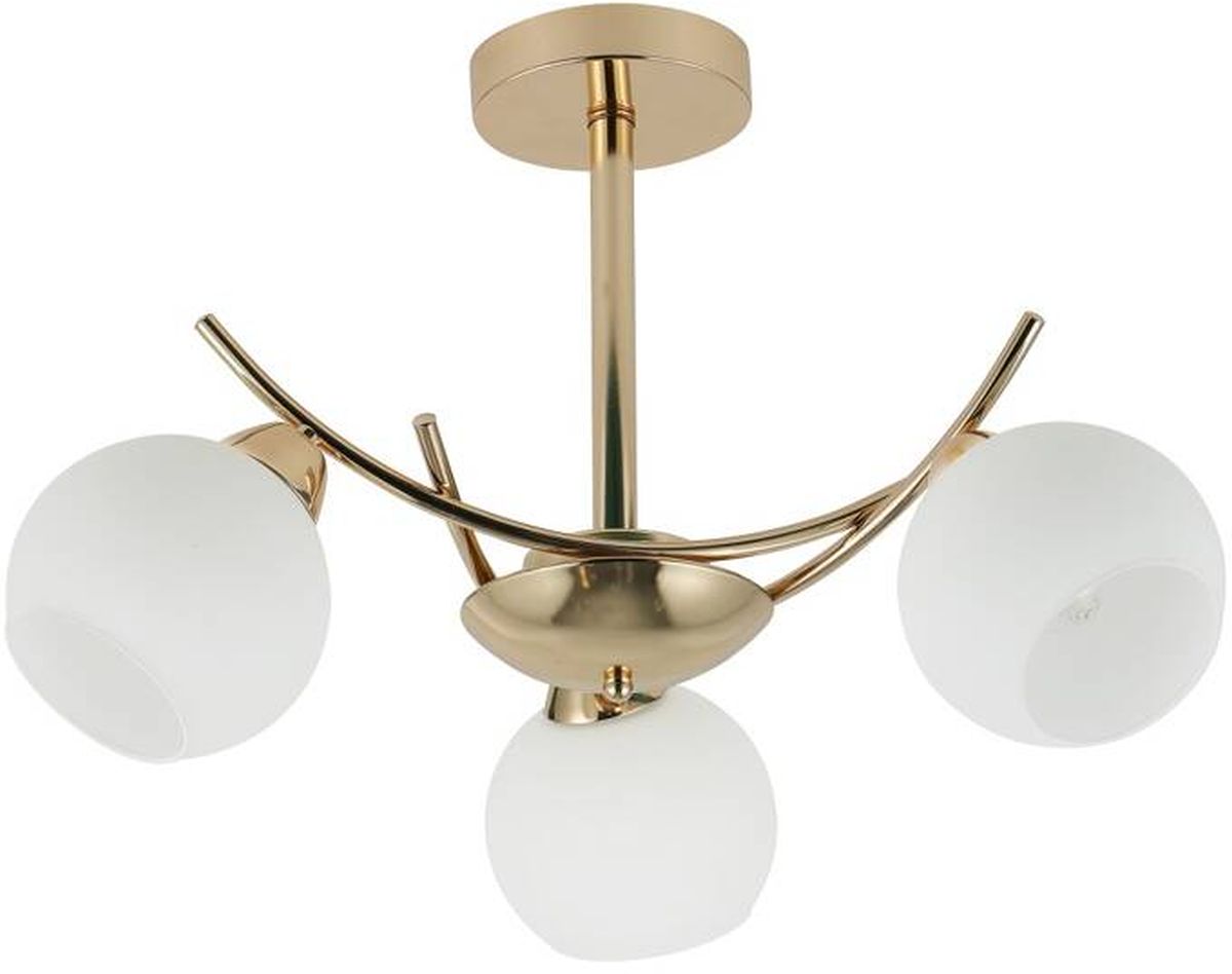 Candellux Amos lampa podsufitowa 3x40 W biała-złota 33-37473