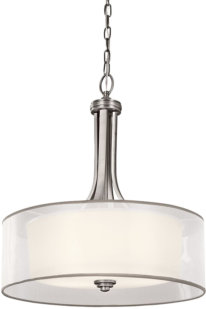 Elstead Lighting Lacey lampa wisząca 4x40 W antyczny pewter/biała KL-LACEY-P-L-AP