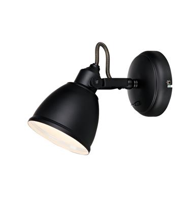 Markslöjd Fjällbacka kinkiet 1x40W czarny mat 105814
