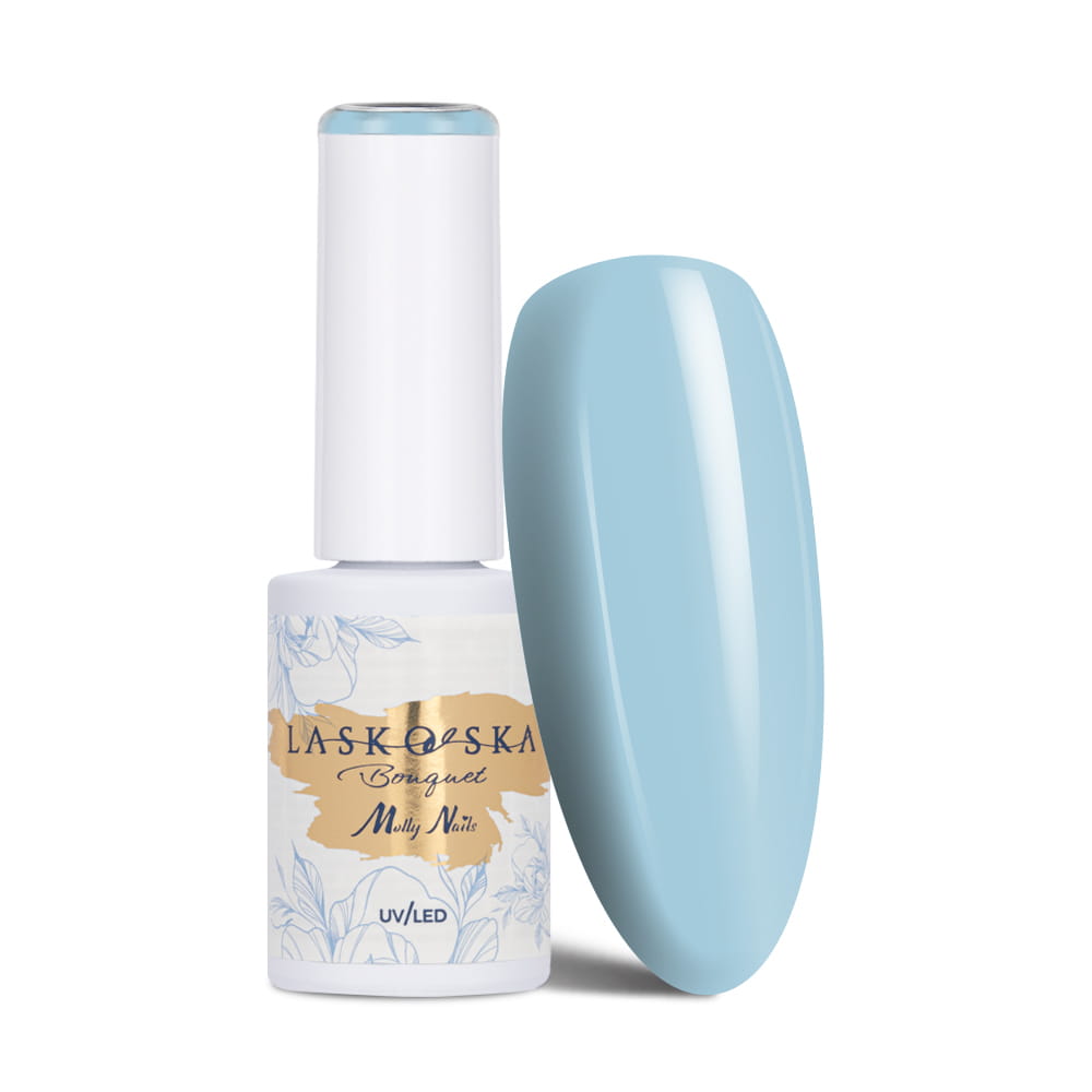 Lakier hybrydowy LED/UV Gel Polish Molly Nails @Bouquet by Laskovska Belladonna Blue HEMA/Di-HEMA Free 7g