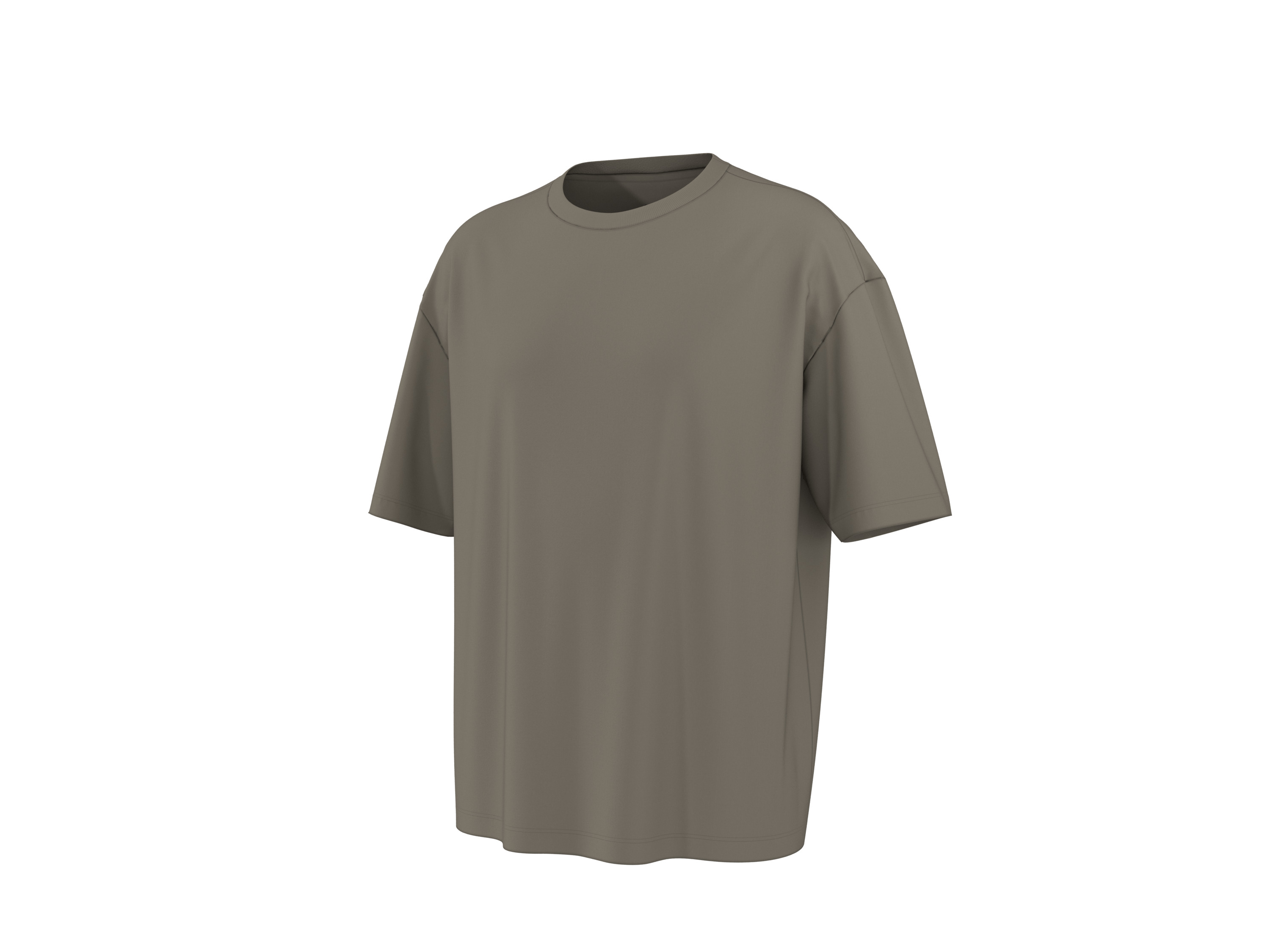 Esmara MEN T-shirt oversize męski z bawełny Brązowy, M 48/50