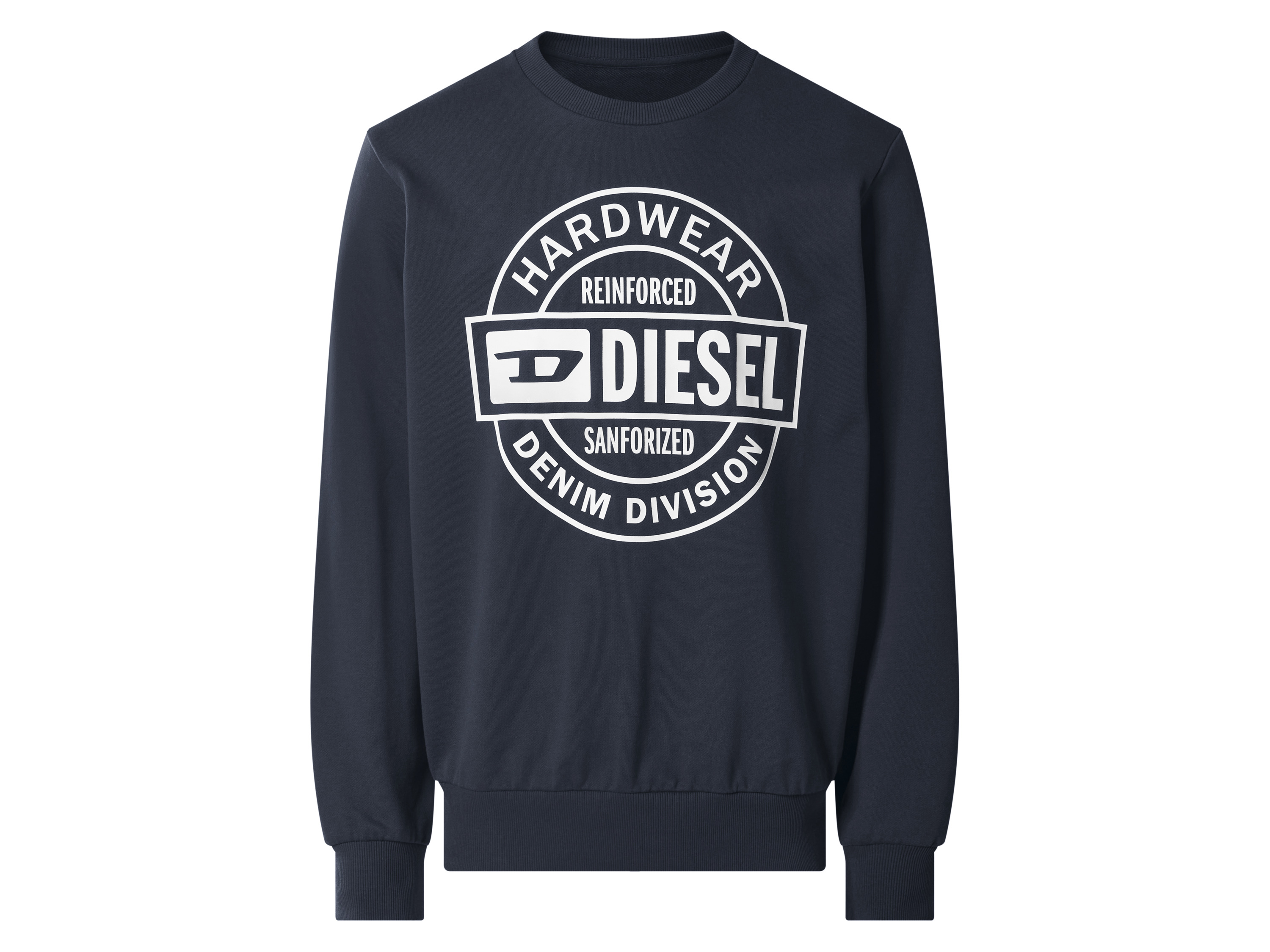 Diesel Sweter męski z bawełny Granatowy