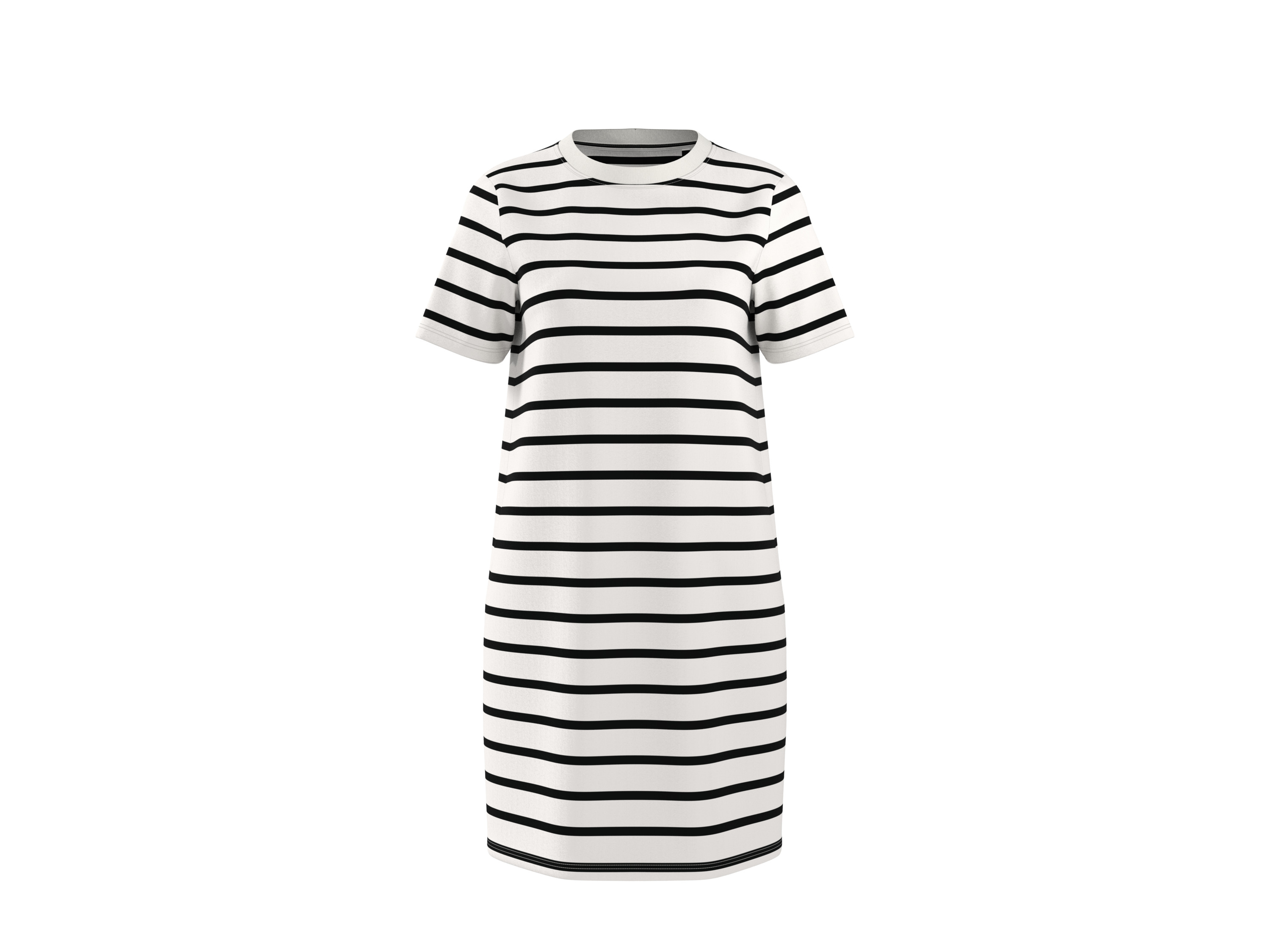 Esmara Sukienka t-shirtowa damska z biobawełny Biały/ czarny, M40/42