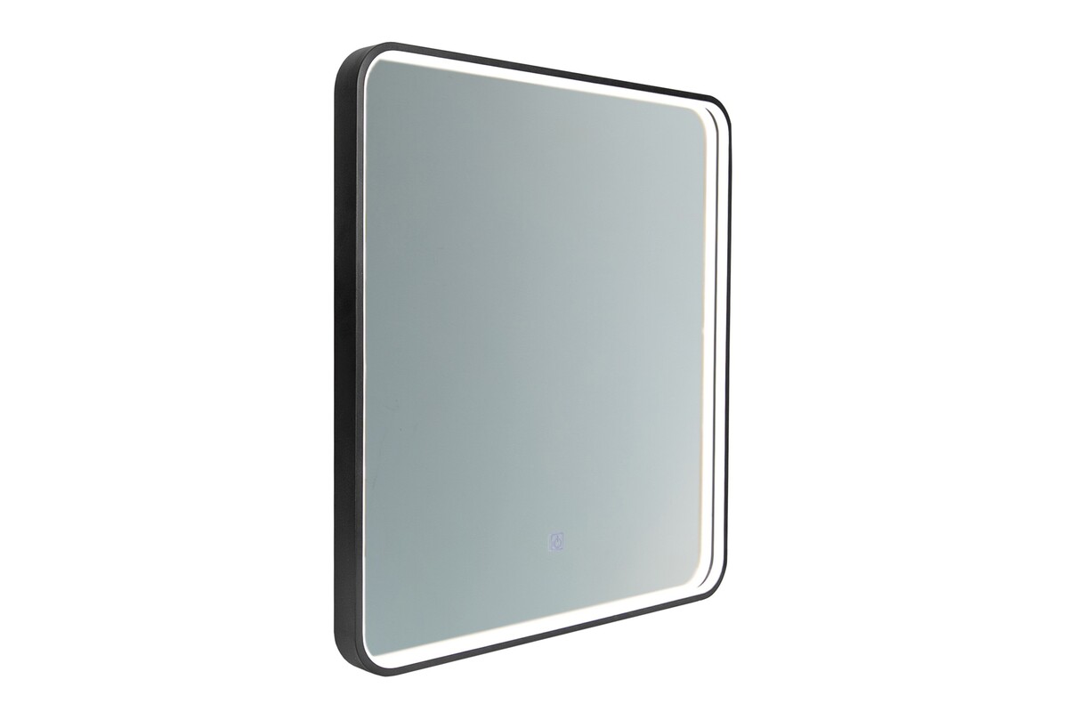 Darmowa Dostawa - Lustro 60x65 cm prostokątne z oświetleniem czarne Comad Vega VEGALULED60