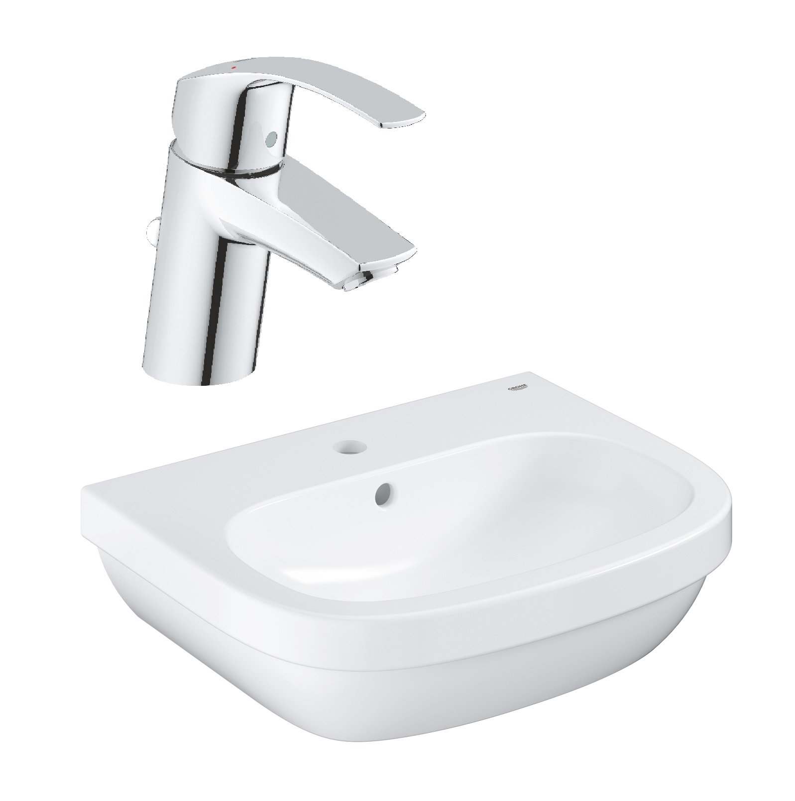 Darmowa Dostawa - Umywalka z baterią półokrągła 55x45 cm Grohe Euro Ceramic abset0714