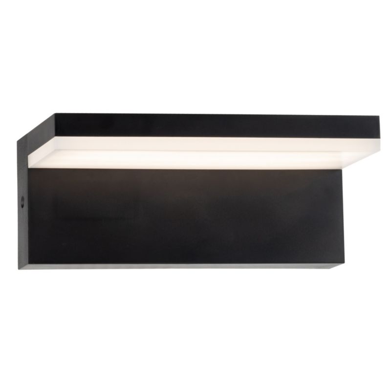 Kinkiet ścienny zewnętrzny Polux Tesa czarno-mleczny biały LED 10W 4000K 1100lm IP54 wym: 8,2 x 21 x 9 cm - 1 szt.
