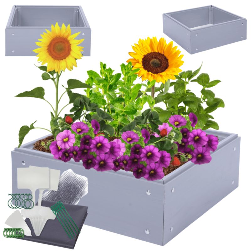 Skrzynia na warzywa MODO24 modułowa plastikowa trwała odporna na warunki atmosferyczne 20x60x60 cm 1 szt.