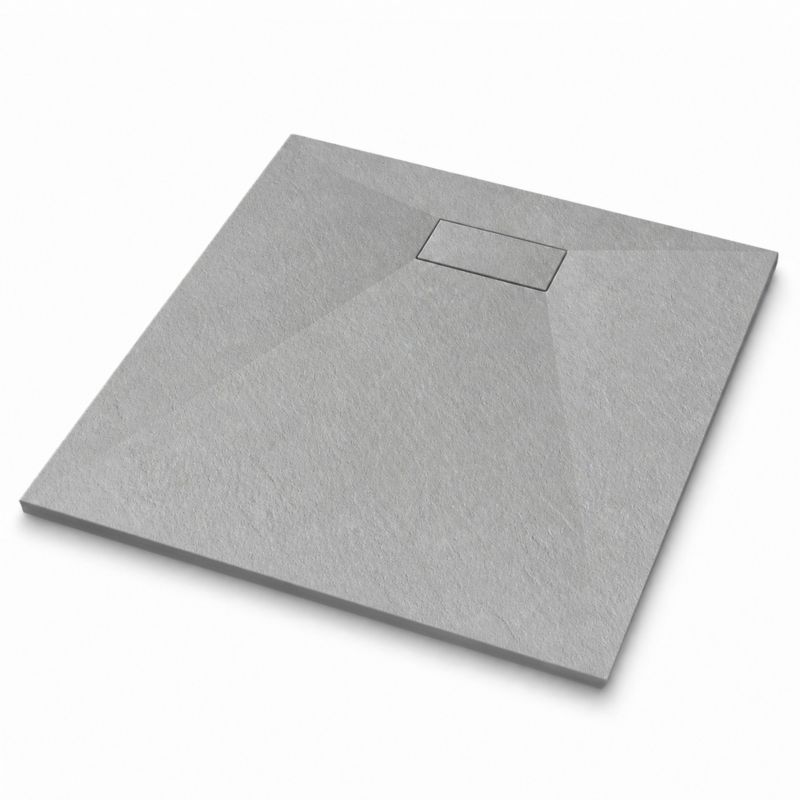 Brodzik TECHGLOBE 70x70 prysznicowy szary kwadratowy docinany niski SMC + syfon 1 szt.